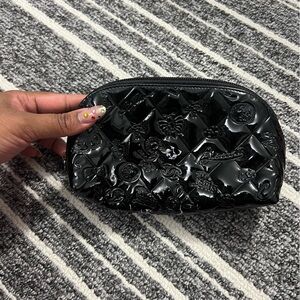 Chanel Black Embossed Clutch